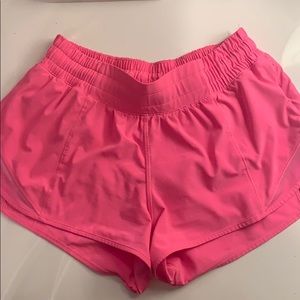 Lululemon pink hotty toddy 2.0 shorts